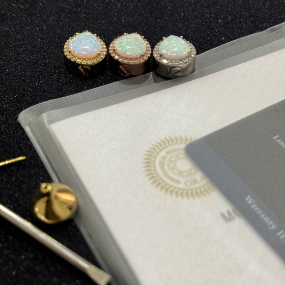 Real Genuine GRA Certified Opal Urn Jewelry Cremation VVS Moissnaite diamond urn - Picture 5 of 13